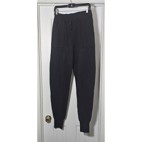 Caara Cashmere Jogger Pants Women's Size XL Black Pockets - Picture 1 of 5